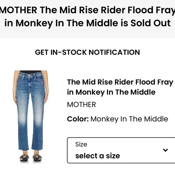 MOTHER Mid Rise Rider Flood Fray - Picture 10 of 10